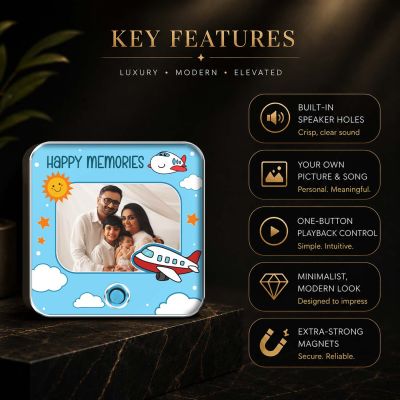 Personalized Audio Fridge Magnet with Custom Photo & Song Unique Musical Memory Keepsake, Customized Gift for Family, Friends & Couples